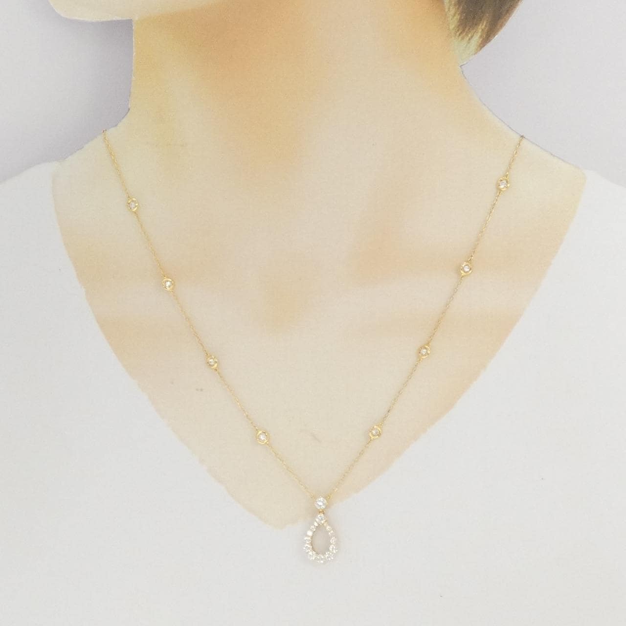 K18YG ダイヤモンド ネックレス 1.04CT