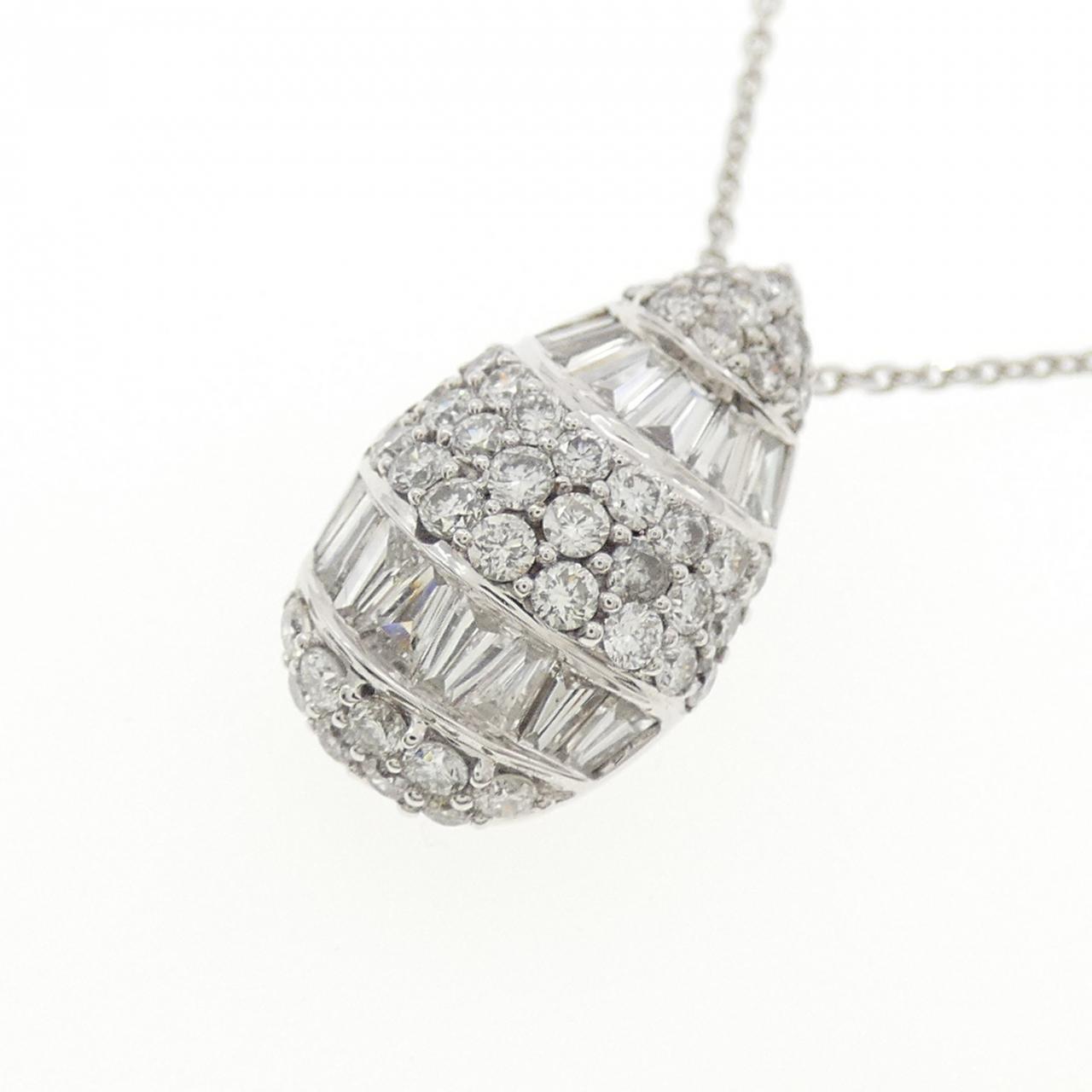 K18WG ダイヤモンド ネックレス 0.57CT