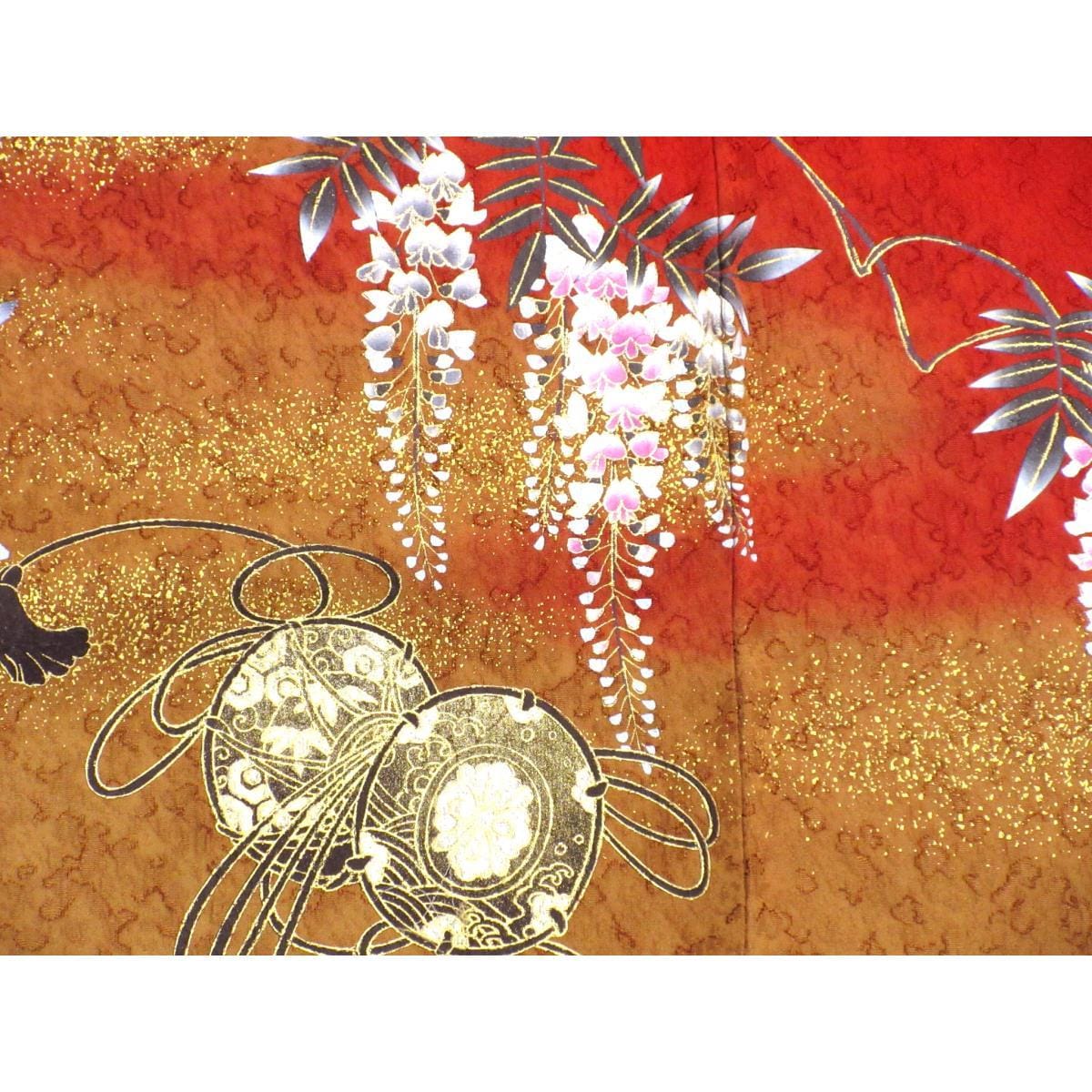 振袖　友禅金彩加工　ボカシ染