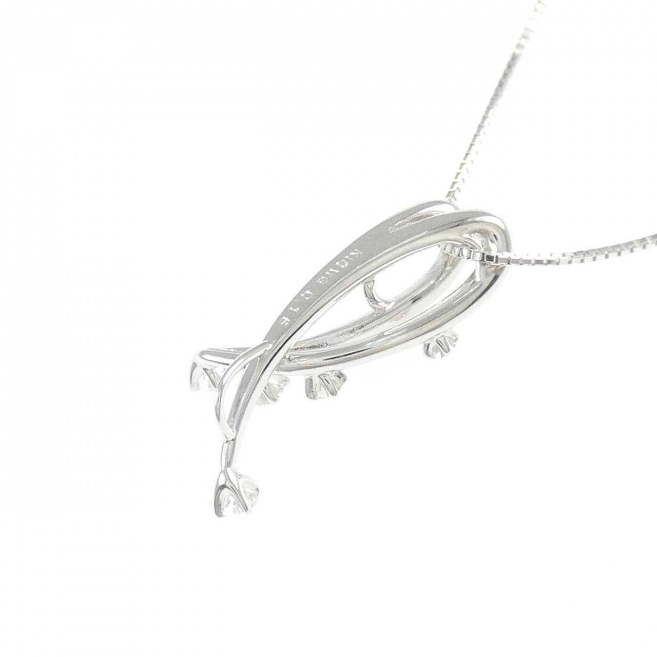 K18WG ダイヤモンド ネックレス 0.15CT