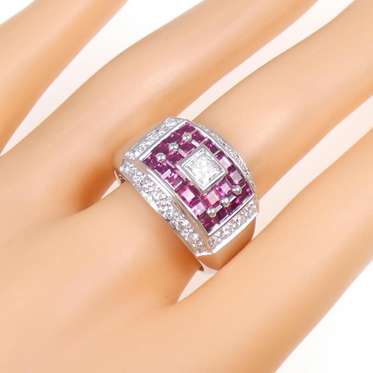 PT900 ルビー リング 2.03CT