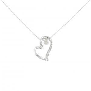 K18WG ハート ダイヤモンド ネックレス 0.25CT