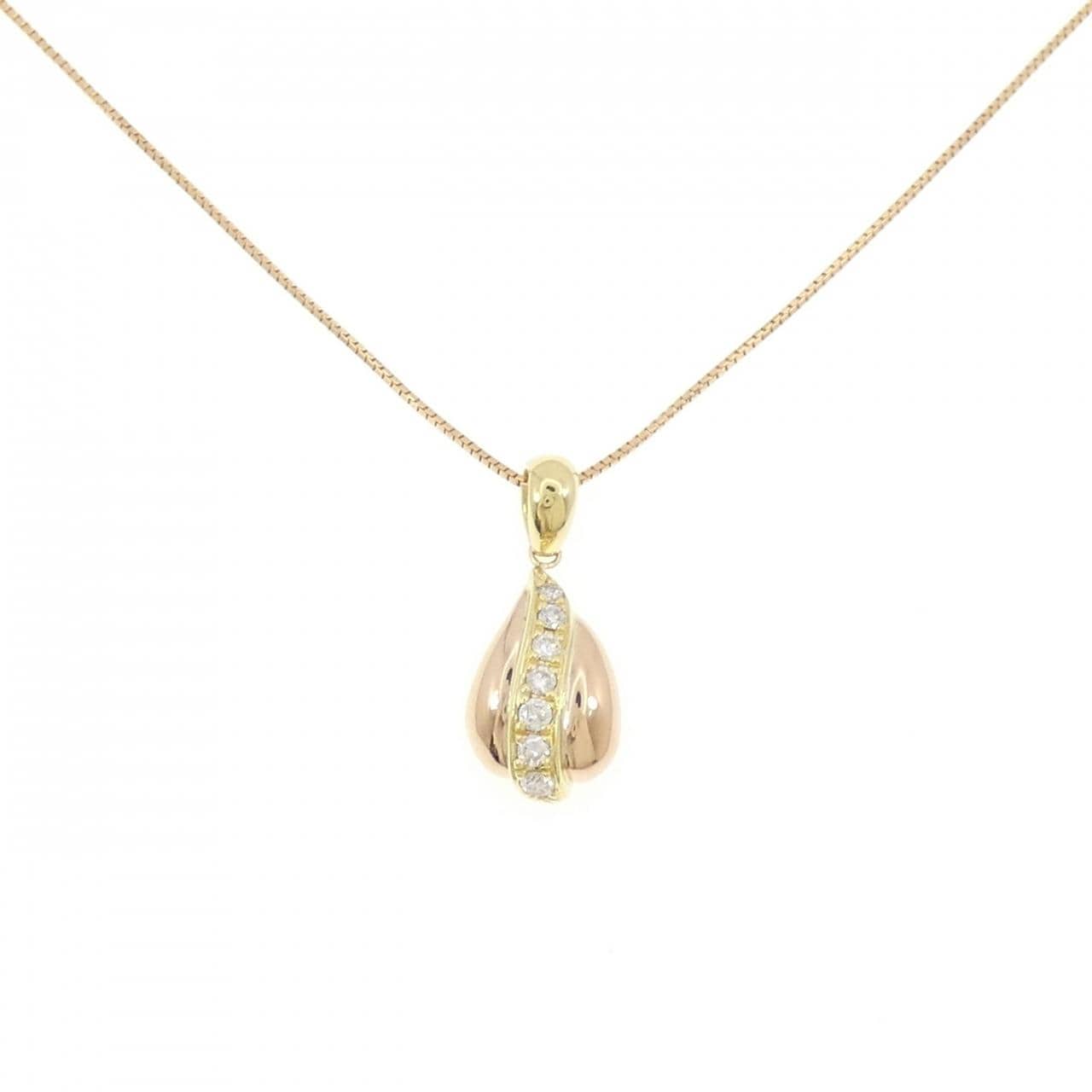 750YG/750PG/K18YG ダイヤモンド ネックレス 0.32CT