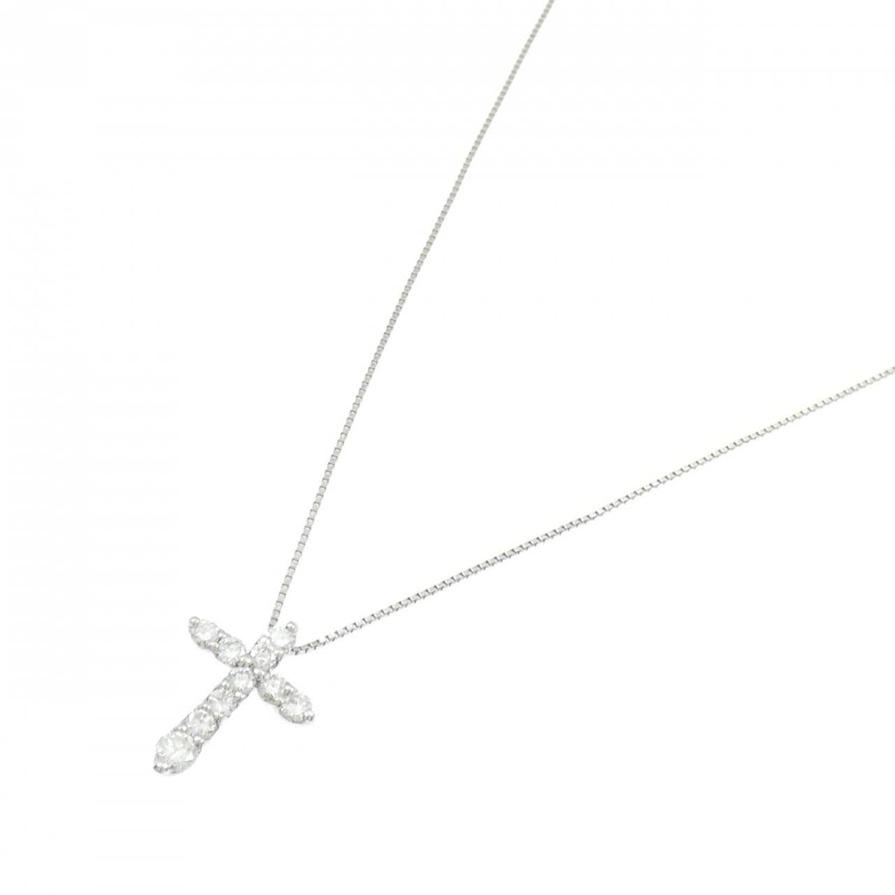 PT900/PT850 クロス ダイヤモンド ネックレス 0.53CT