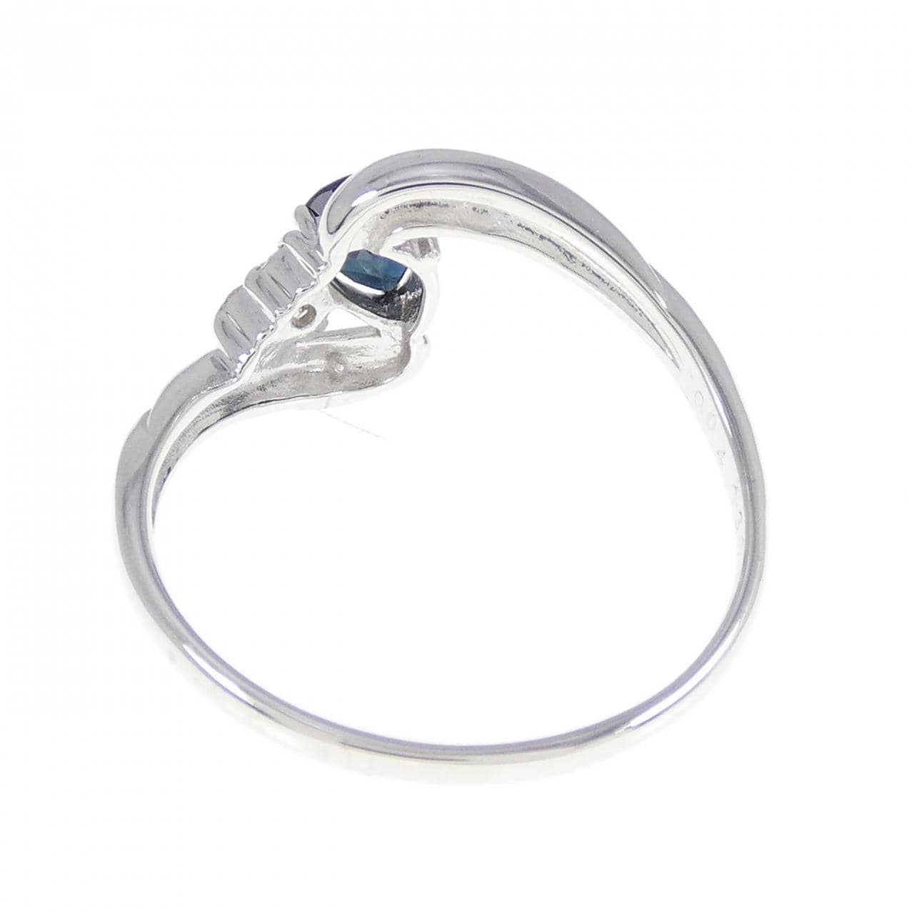 K18WG サファイヤ リング 0.30CT