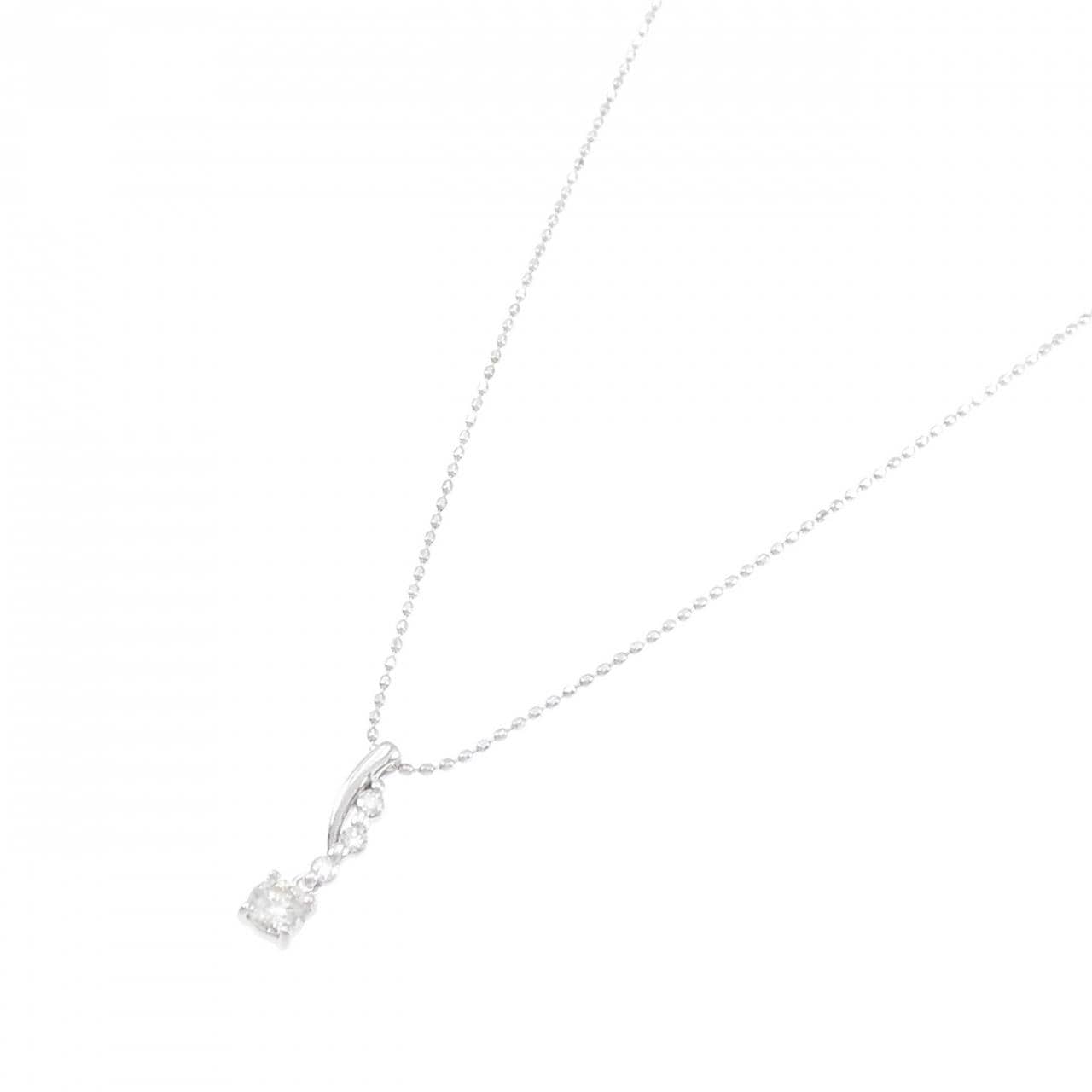 K18WG ダイヤモンド ネックレス 0.26CT