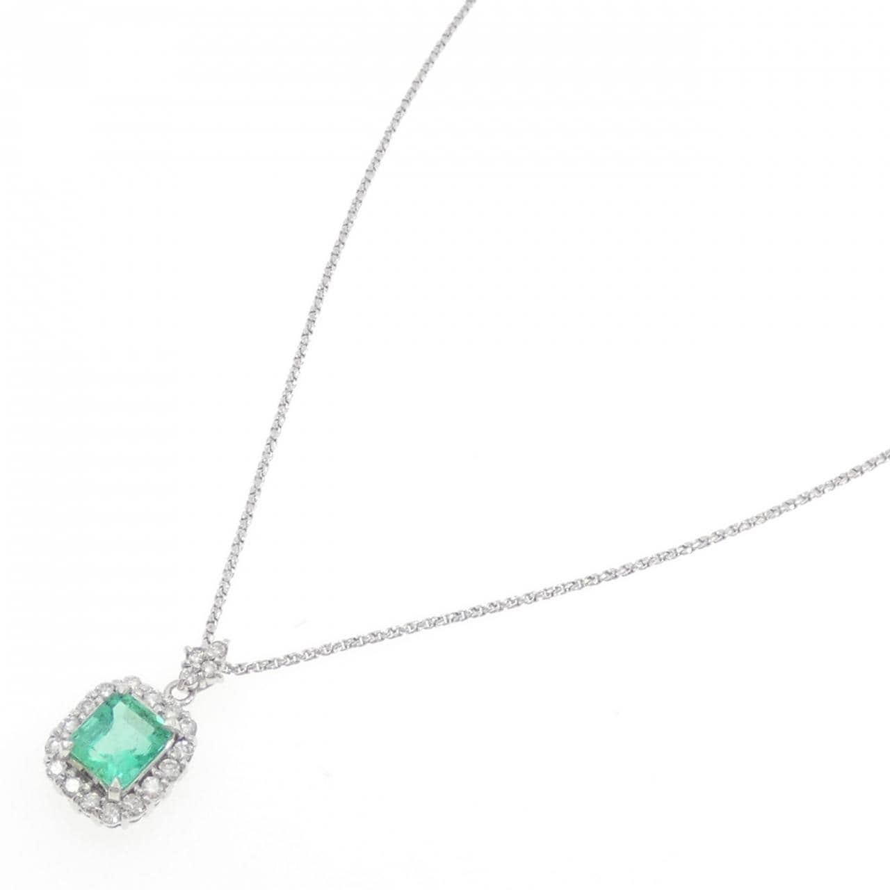 K18WG エメラルド ネックレス 1.76CT
