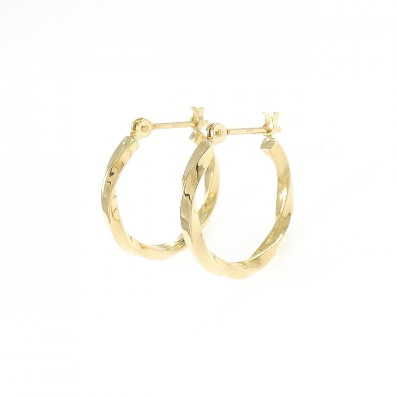 K18YG フープ ピアス