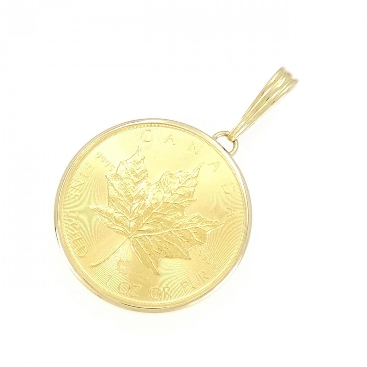 [Remake] K18YG frame coin pendant