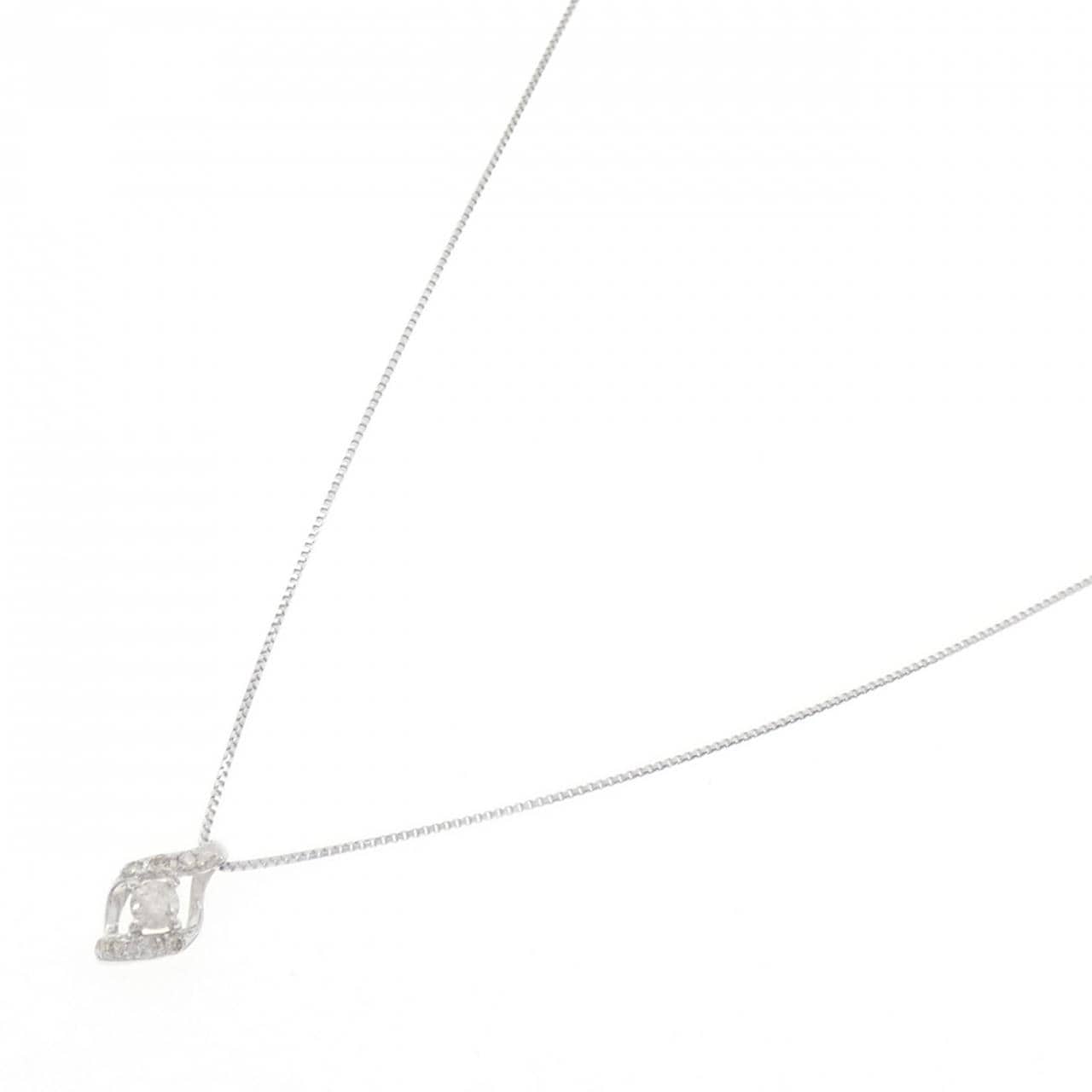 K18WG ダイヤモンド ネックレス 0.12CT