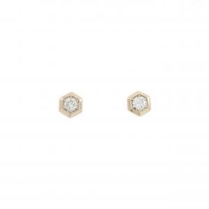 【リメイク】K10YG ダイヤモンド ピアス 0.14CT