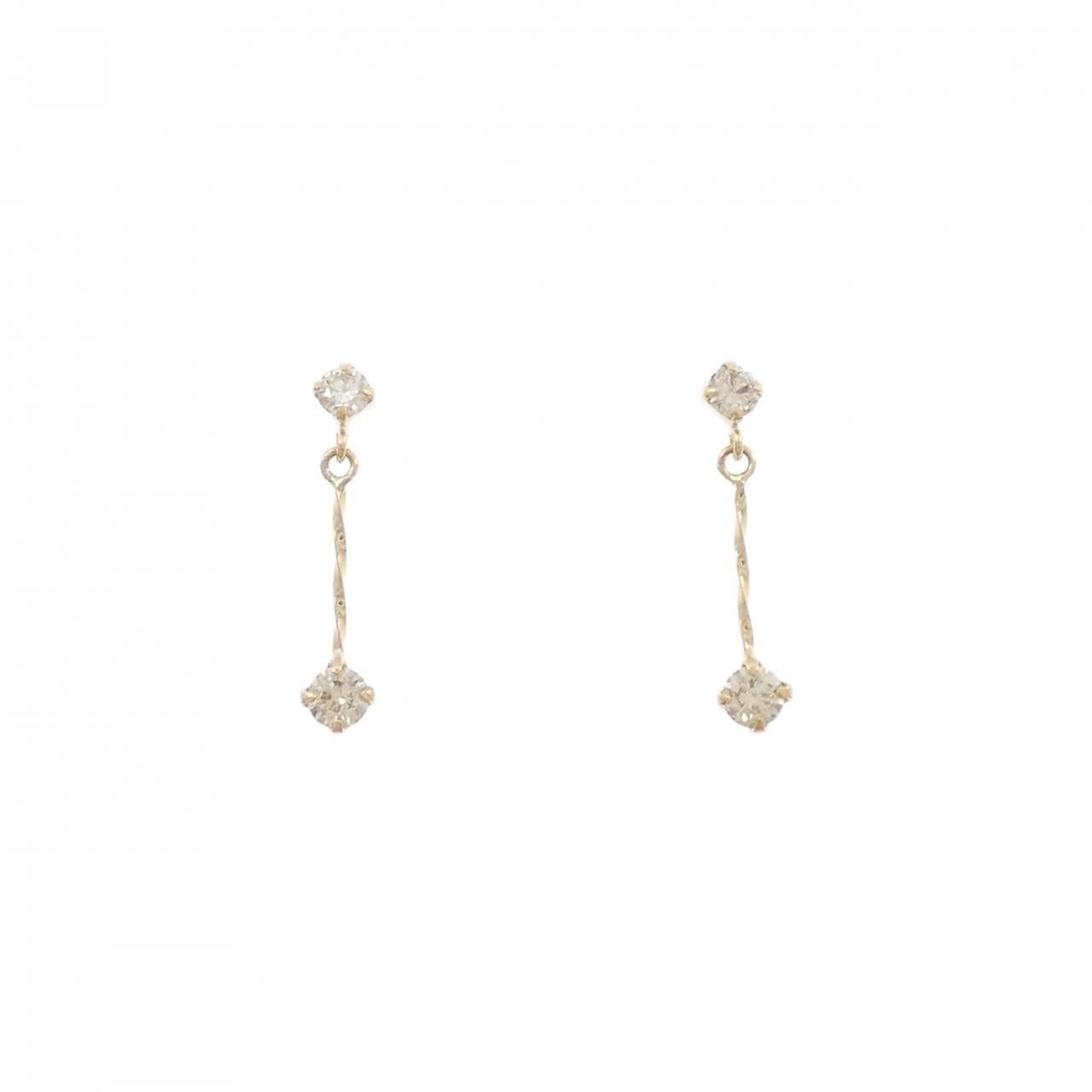 K18YG ダイヤモンド ピアス 0.2CT