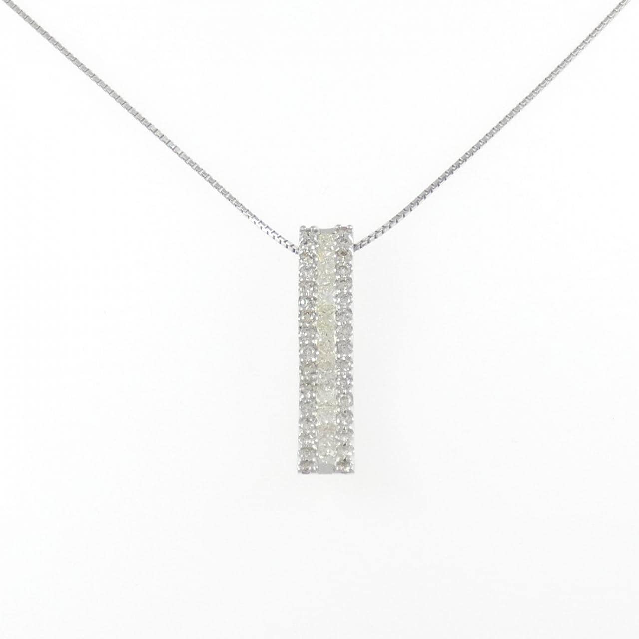 K18WG ダイヤモンド ネックレス 1.01CT
