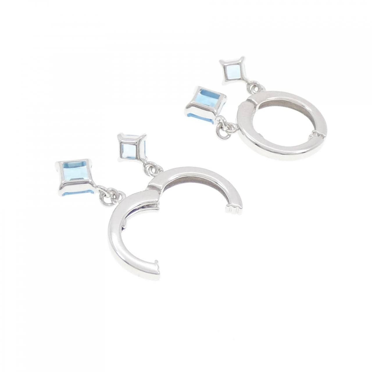 K14WG ブルートパーズ イヤリング