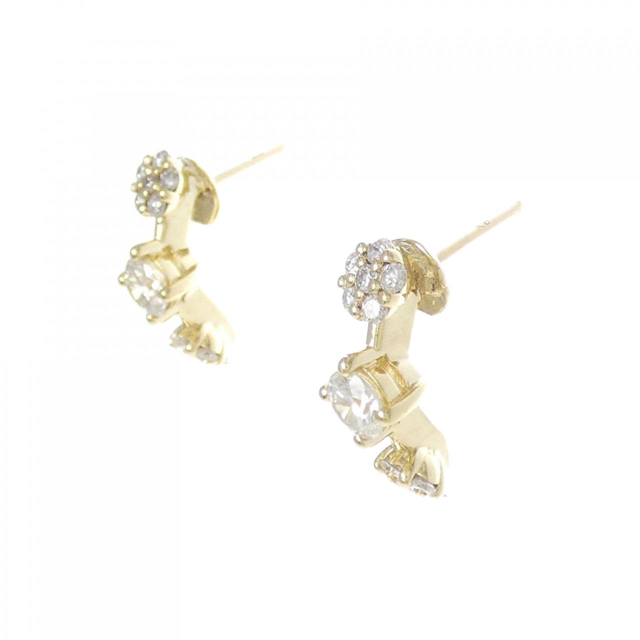 K18YG ダイヤモンド ピアス 0.81CT