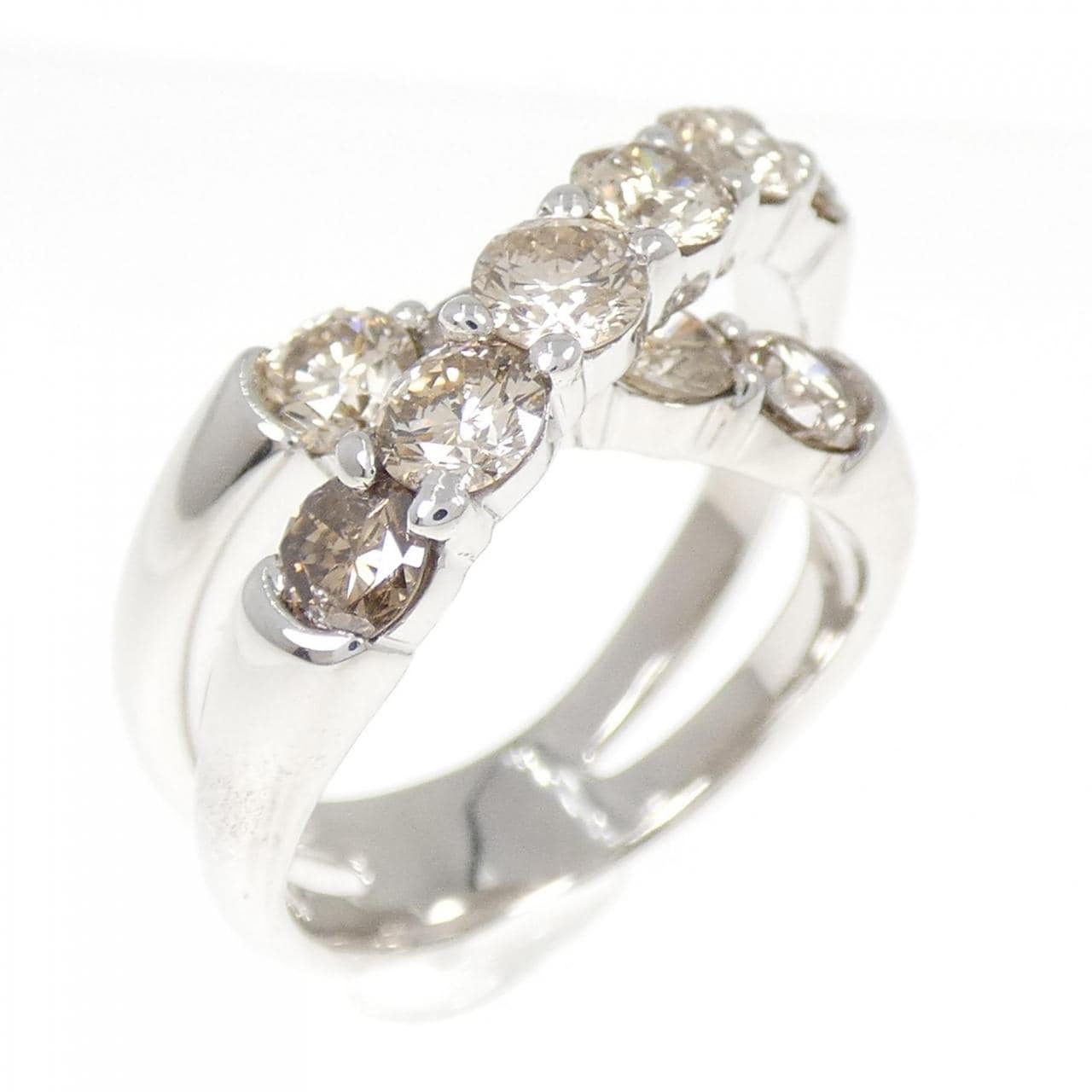 K18WG ダイヤモンド リング 2.30CT