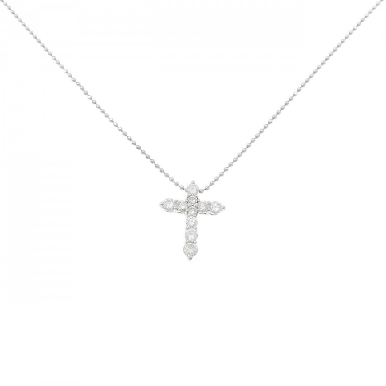 PT900/PT850 クロス ダイヤモンド ネックレス 0.50CT
