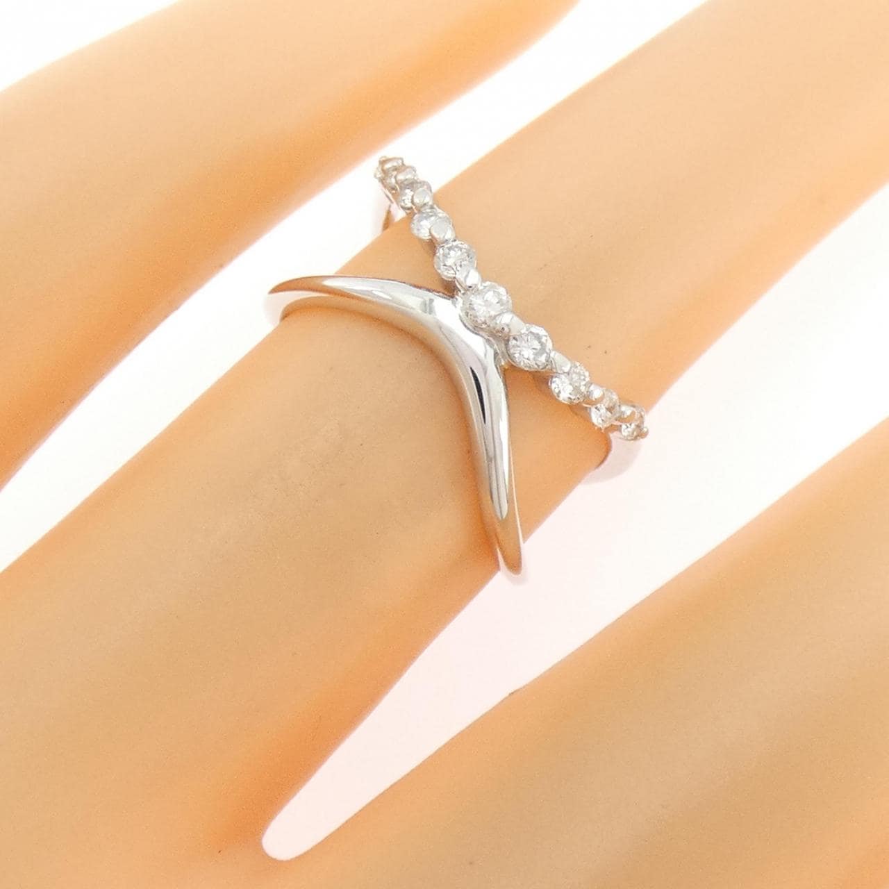 K18WG ダイヤモンド リング 0.20CT