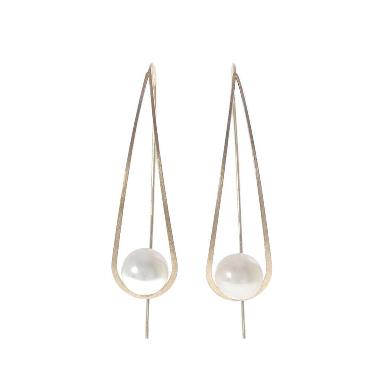 アガット 淡水パール ピアス 8.1mm