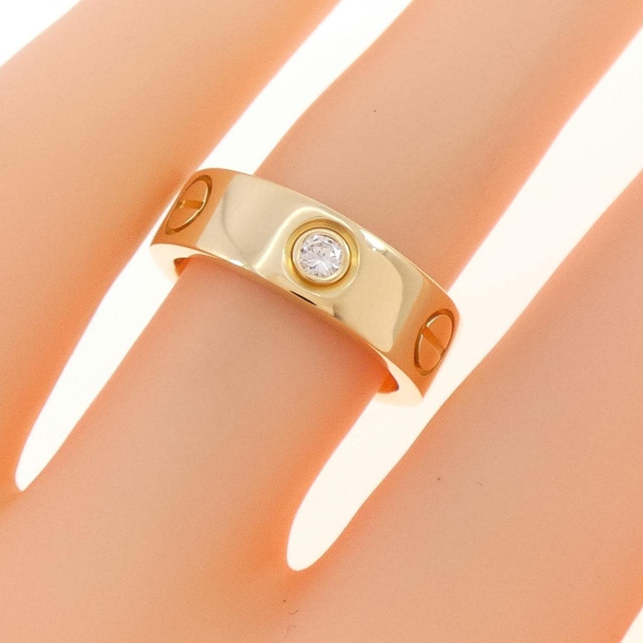 CARTIER LOVE half diamond ring