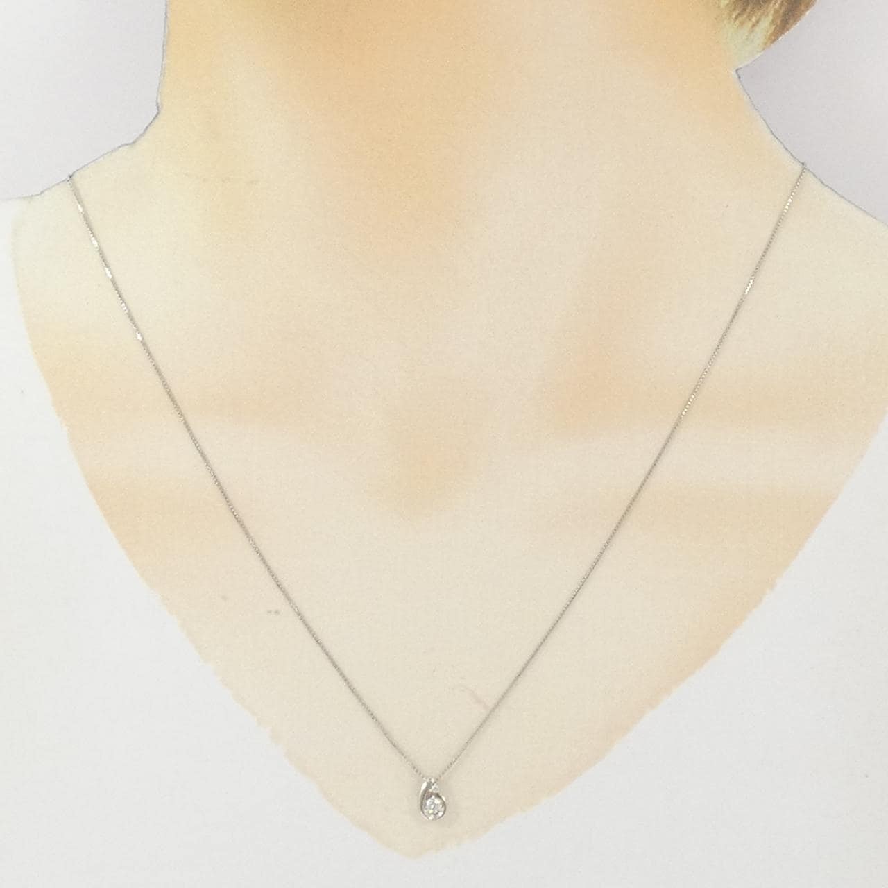 PT900/PT850 ダイヤモンド ネックレス 0.08CT