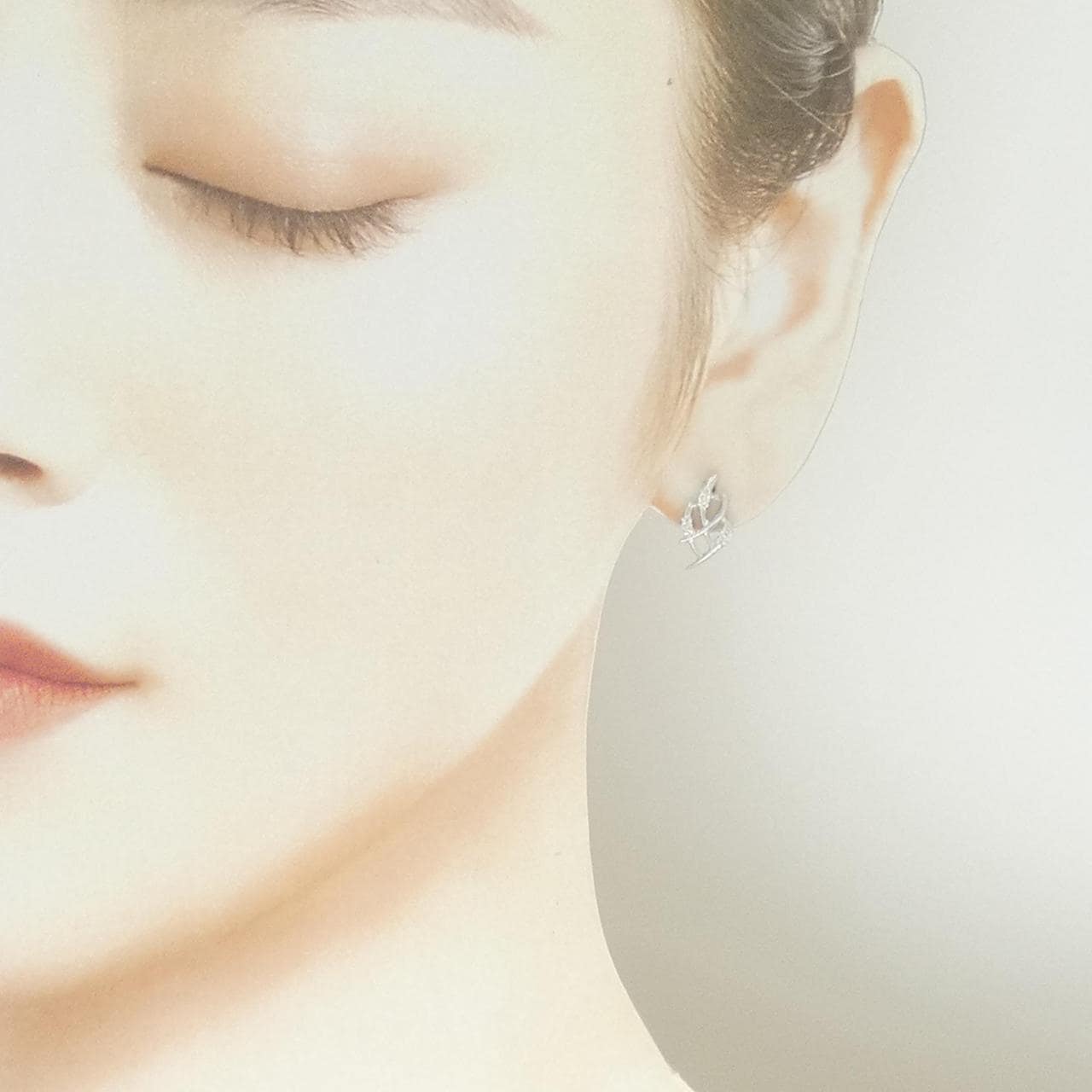 K18WG ダイヤモンド ピアス 0.10CT