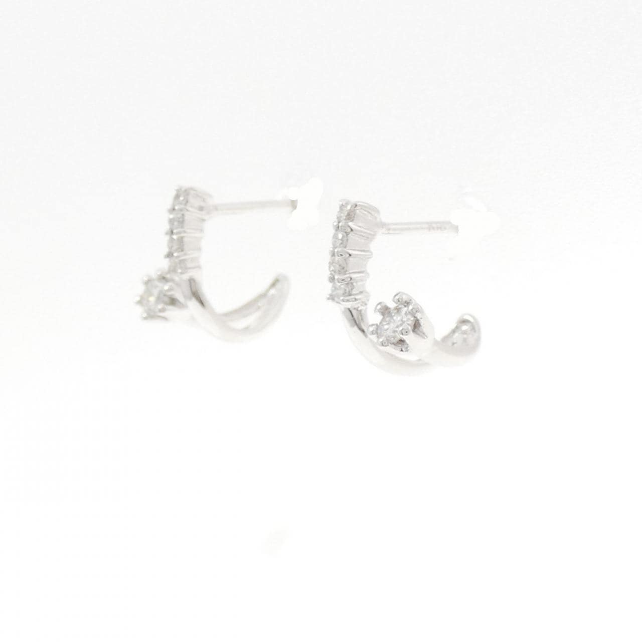 K18WG ダイヤモンド ピアス 0.21CT
