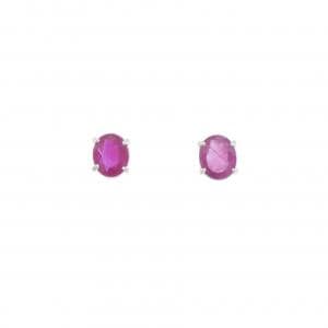 K18WG ルビー ピアス 1.35CT