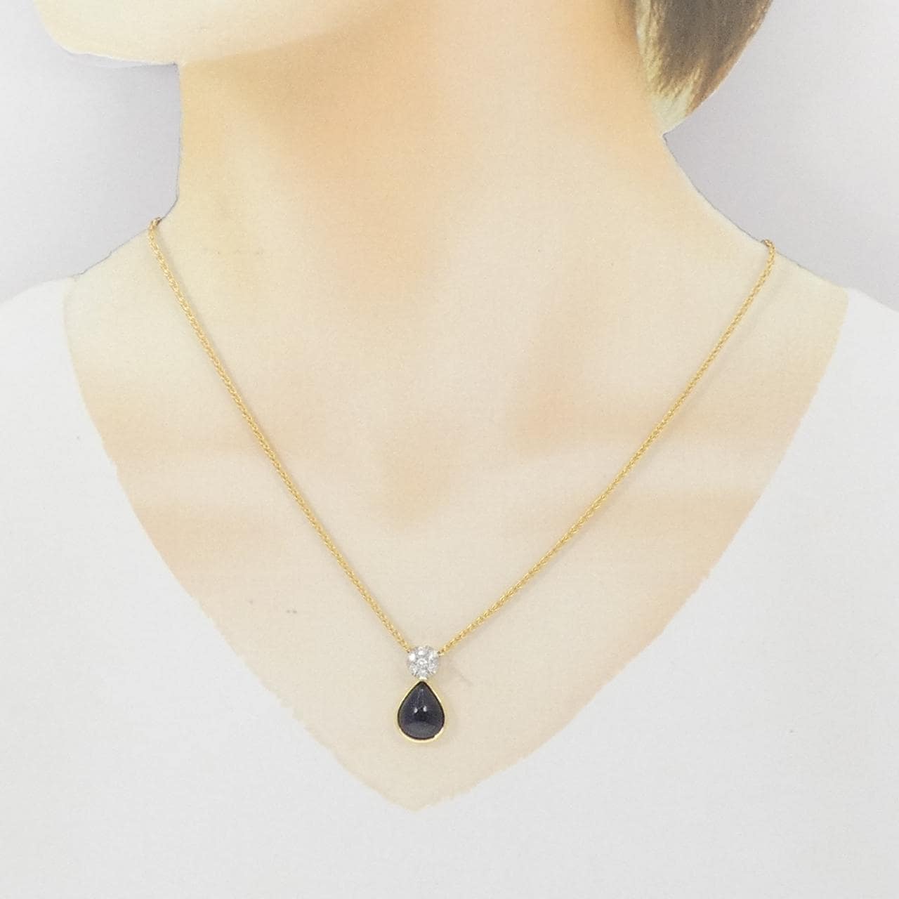 750YG/750WG サファイヤ ネックレス 5.99CT