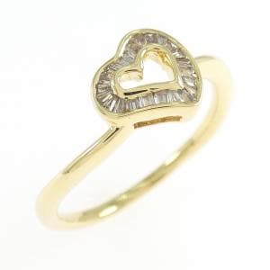 K18YG ハート ダイヤモンド リング 0.14CT