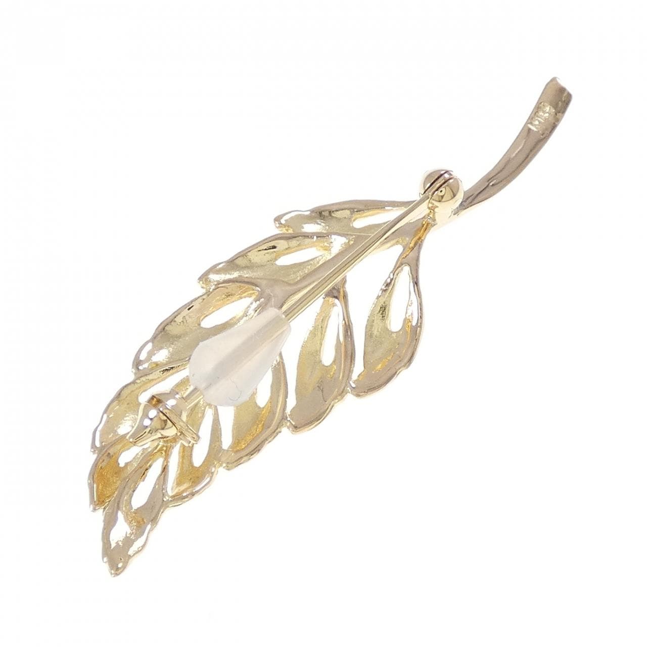 K18YG リーフ ブローチ