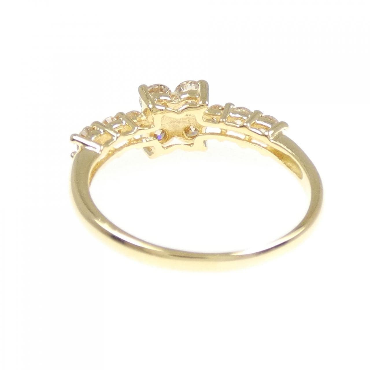 K18YG フラワー ダイヤモンド リング 0.71CT