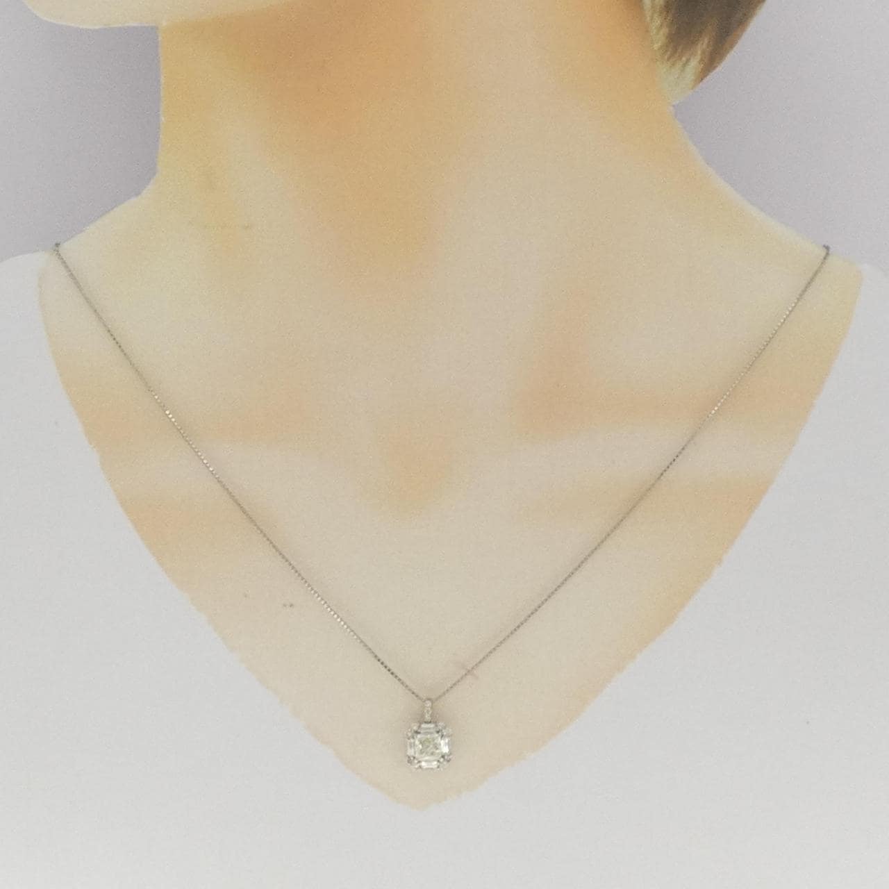 【新品】PT ダイヤモンド ネックレス 1.009CT VLY SI2 ファンシーカット