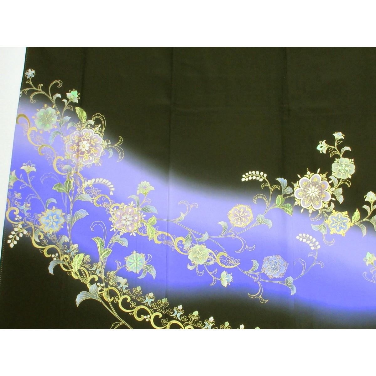 留袖　金彩加工ボカシ染　丸に三ツ柏