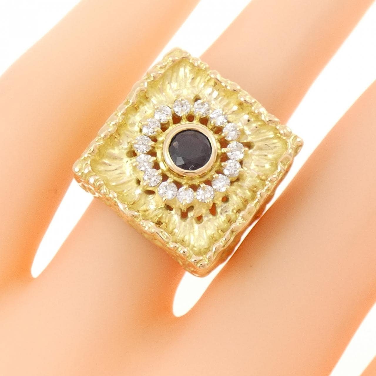 K18YG サファイヤ リング 0.54CT