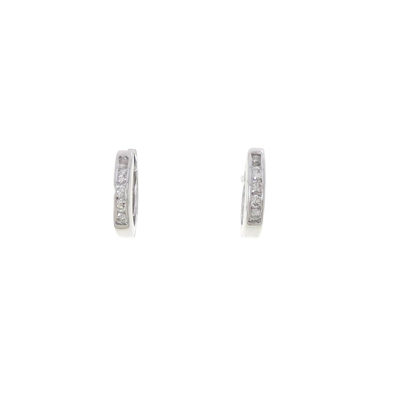 K18WG ダイヤモンド ピアス 0.14CT