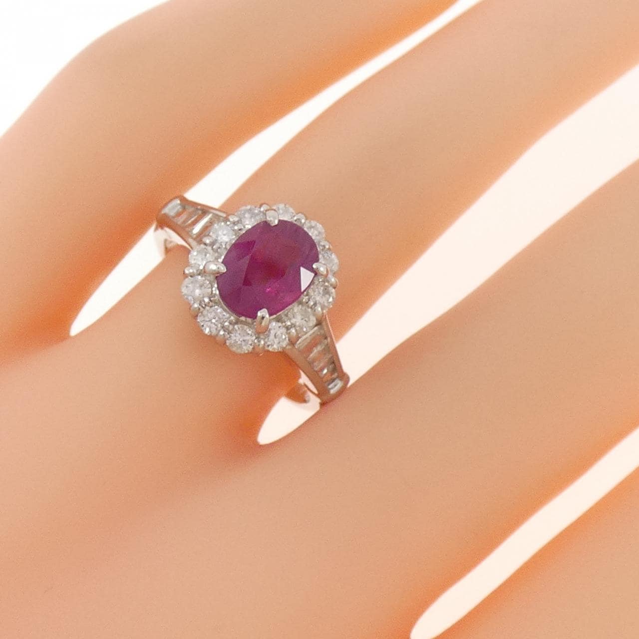PT900 ルビー リング 1.61CT