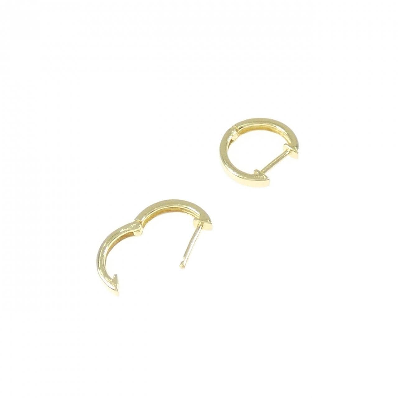 K18YG hoop earrings