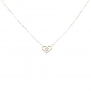 K10YG ハート ダイヤモンド ネックレス 0.05CT