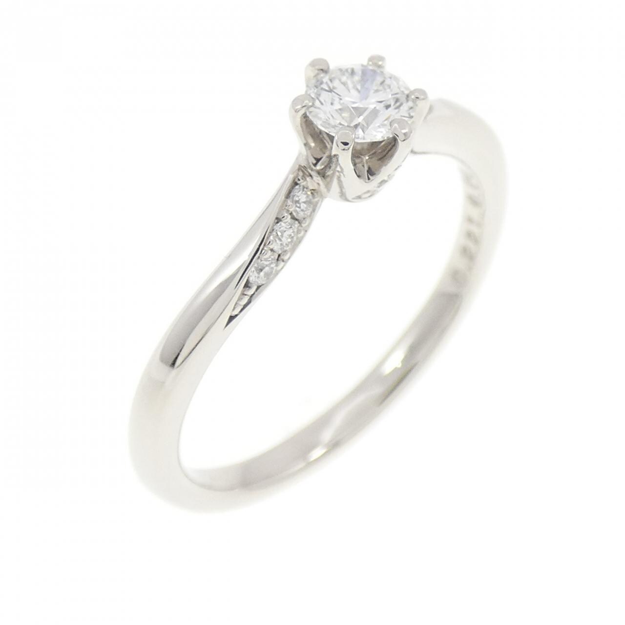 PT950 ダイヤモンド リング 0.221CT D VS1 EXT H&C