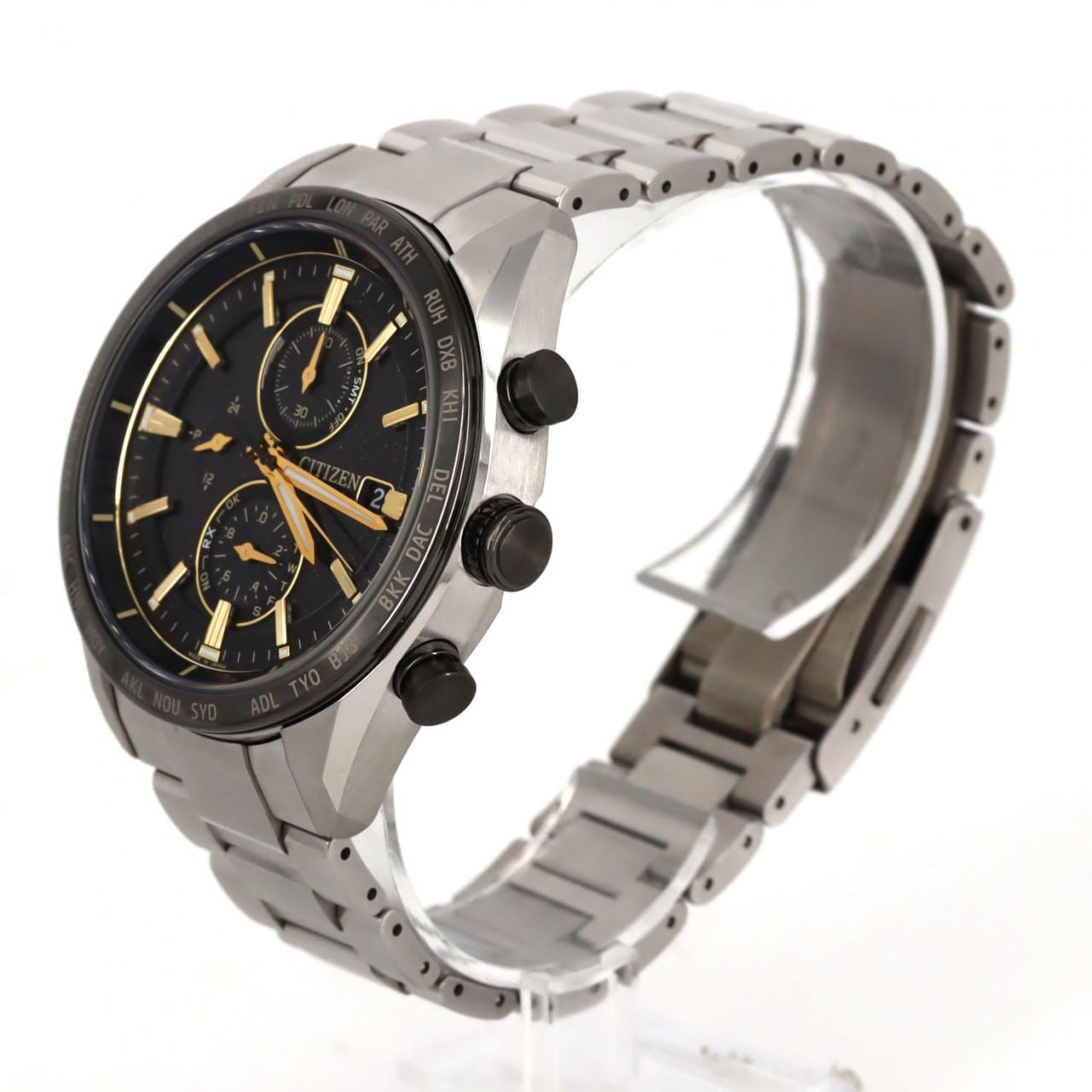 シチズン アテッサ 電波時計 TI LIMITED H800-A1CN209/AT8184-57E TI ソーラークォーツ