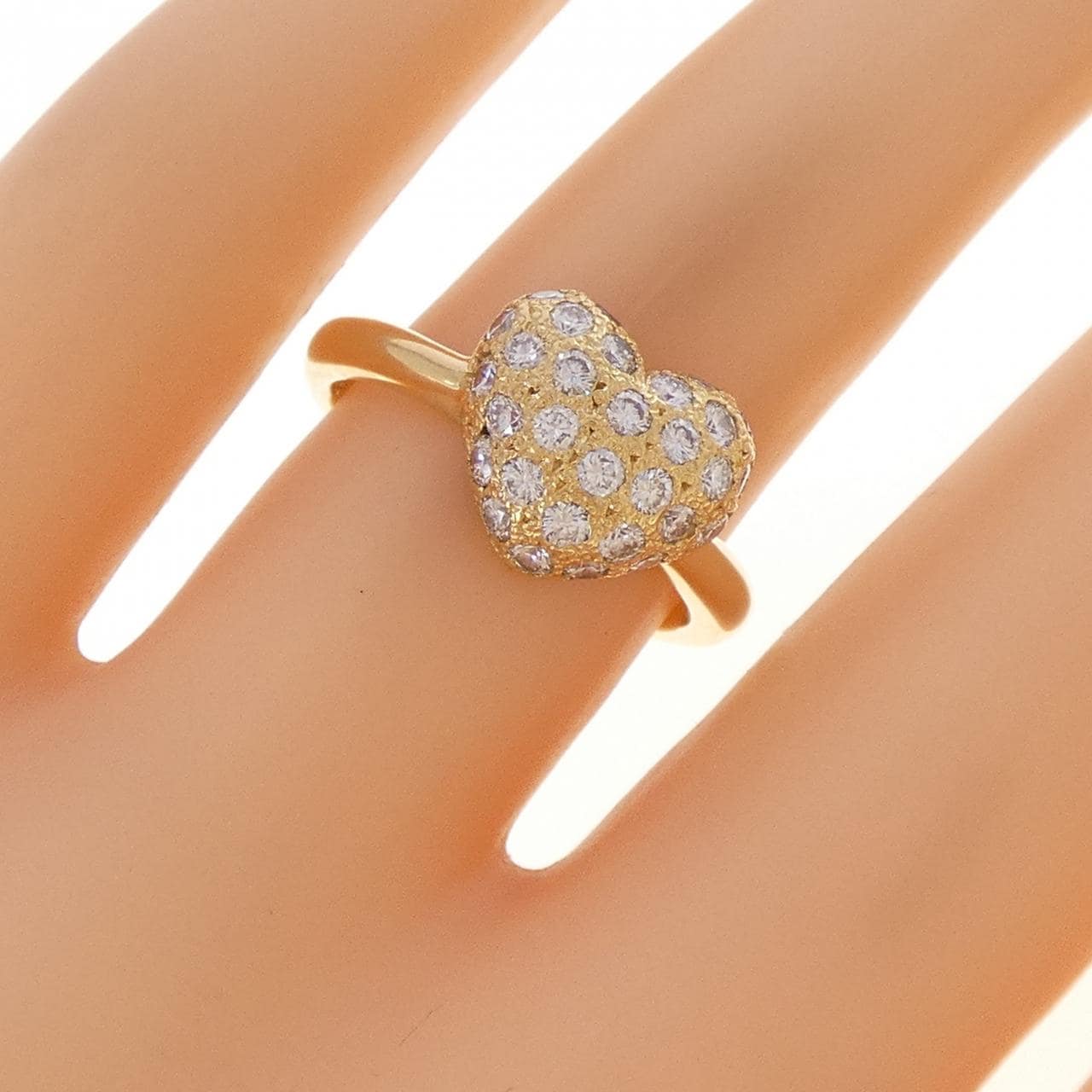 750YG ハート ダイヤモンド リング 0.63CT