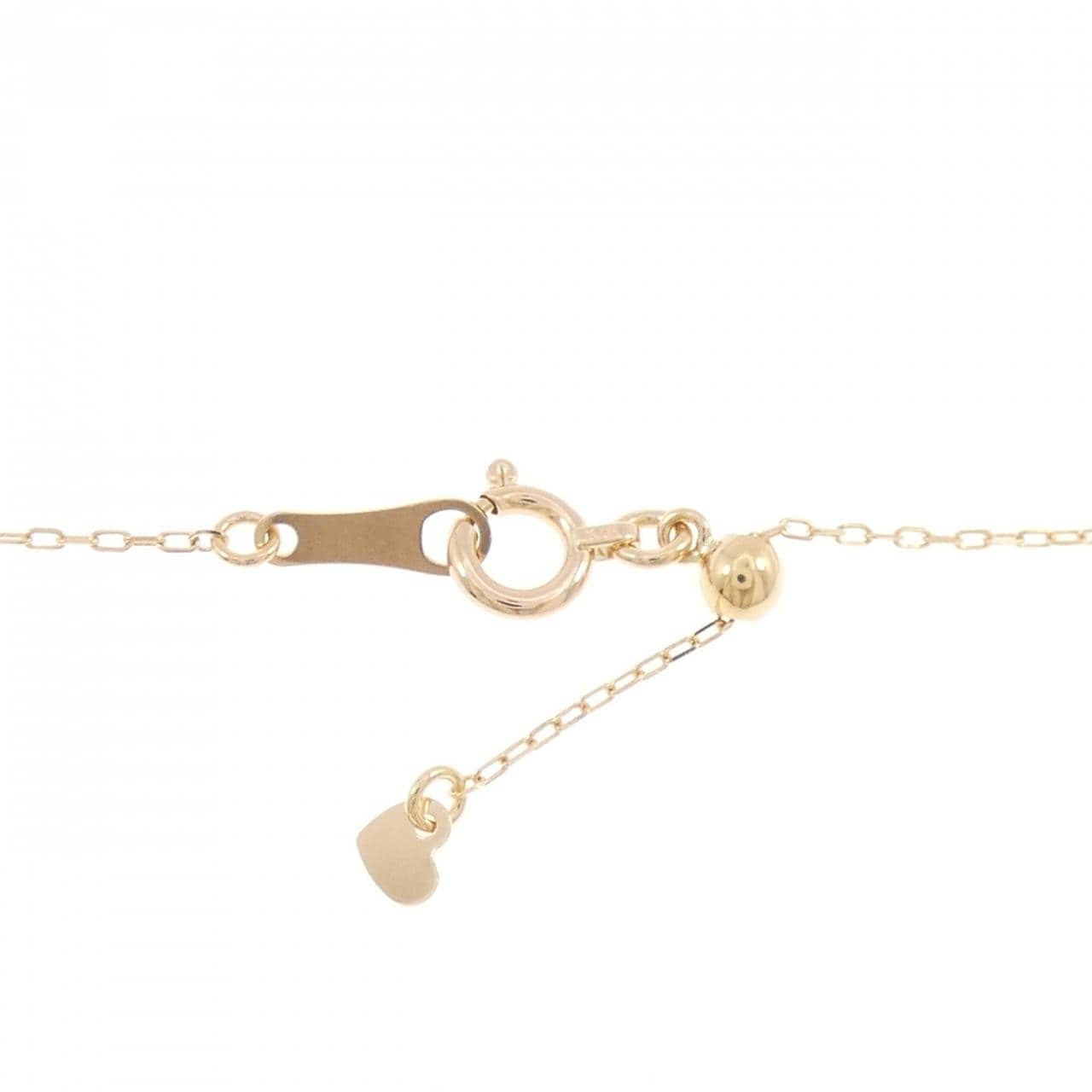 K18PG colored stone necklace