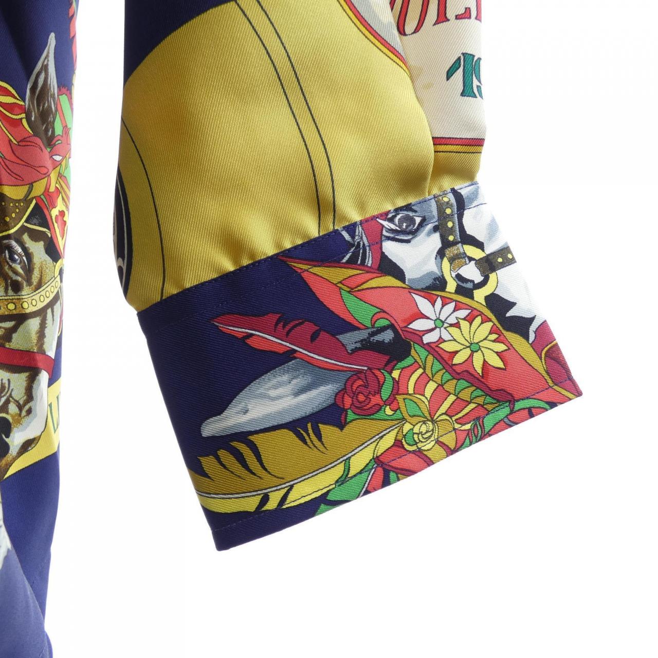 【ヴィンテージ】エルメス HERMES THE ORIGINAL NEW ORALEANS CREOLE JAZZ ツイルレーヌ. シャツ