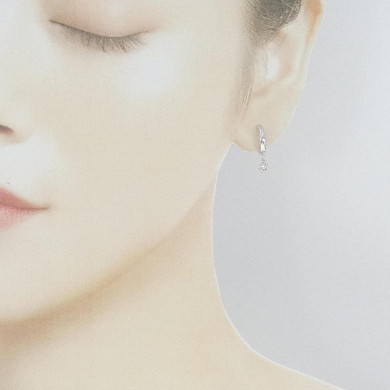 K18WG ダイヤモンド ピアス 0.20CT