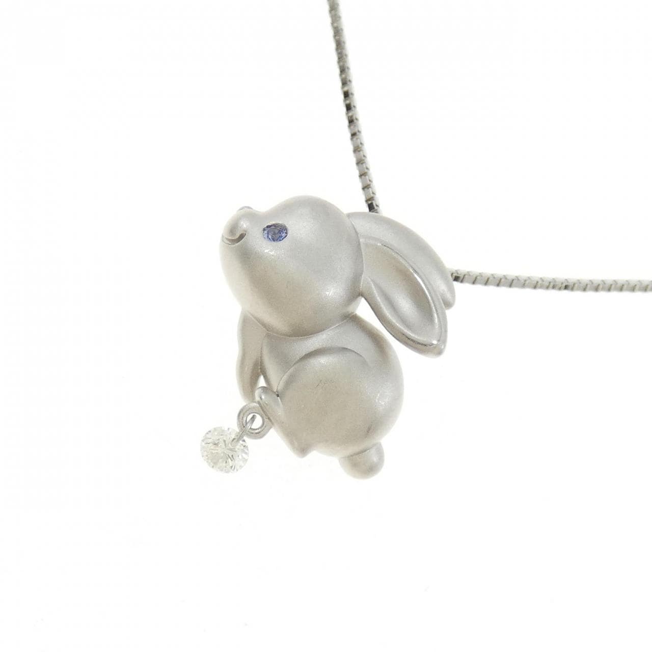 PT ラビット サファイヤ ネックレス 0.01CT