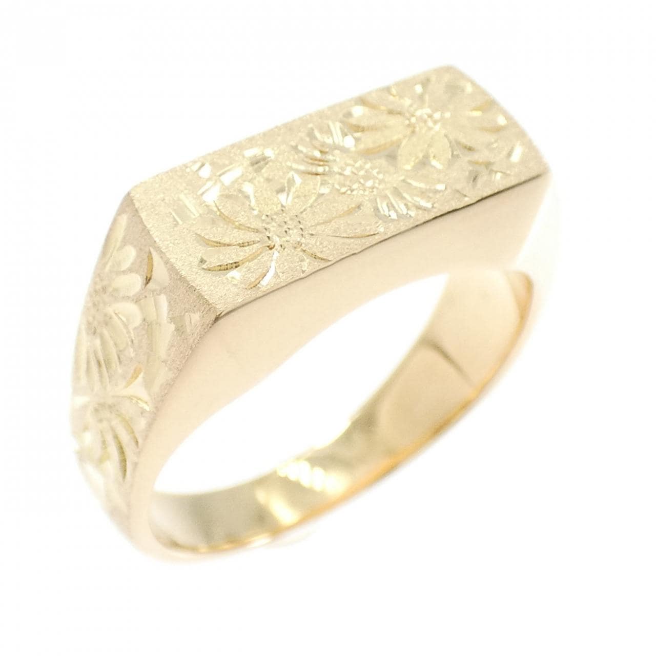 K18YG フラワー リング