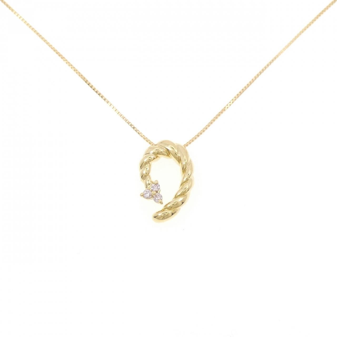 K18YG ピンクダイヤモンド ネックレス 0.04CT