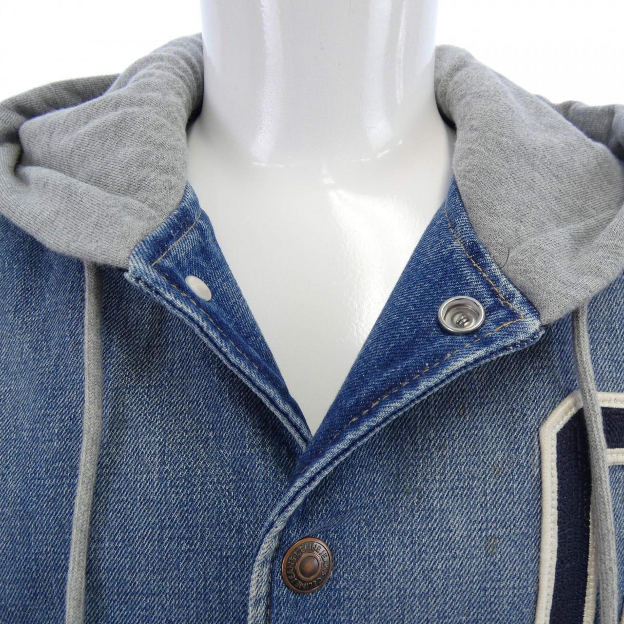 セリーヌ CELINE ピスモ ウォッシュ デニム バーシティ 2Q563206T エディ期 ブルゾン