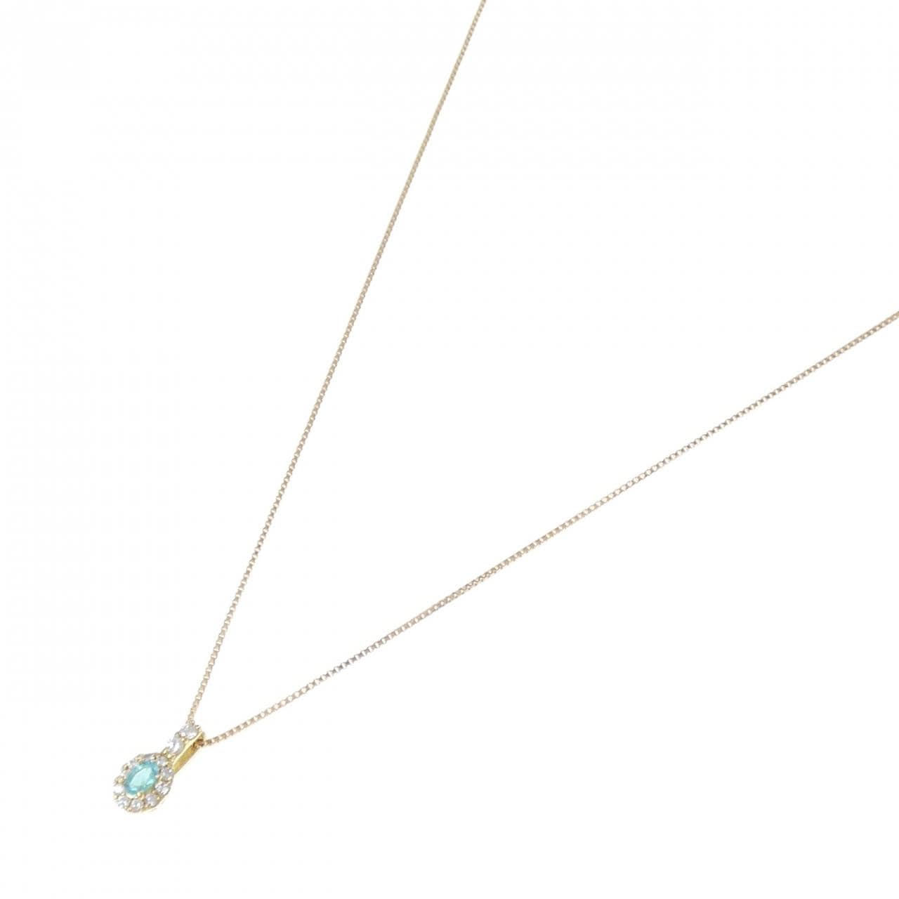 K18YG トルマリン ネックレス 0.07CT